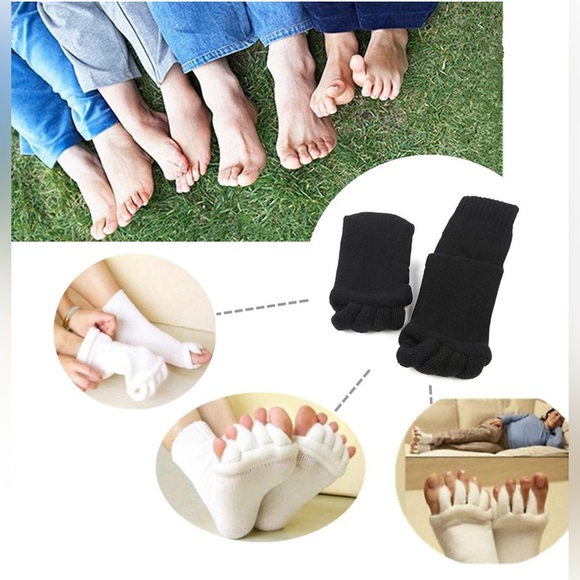 Nachvorn Five Toe Separator Socks Alignment Pain Health Massage Socks 3-pair - Picture 2 of 10